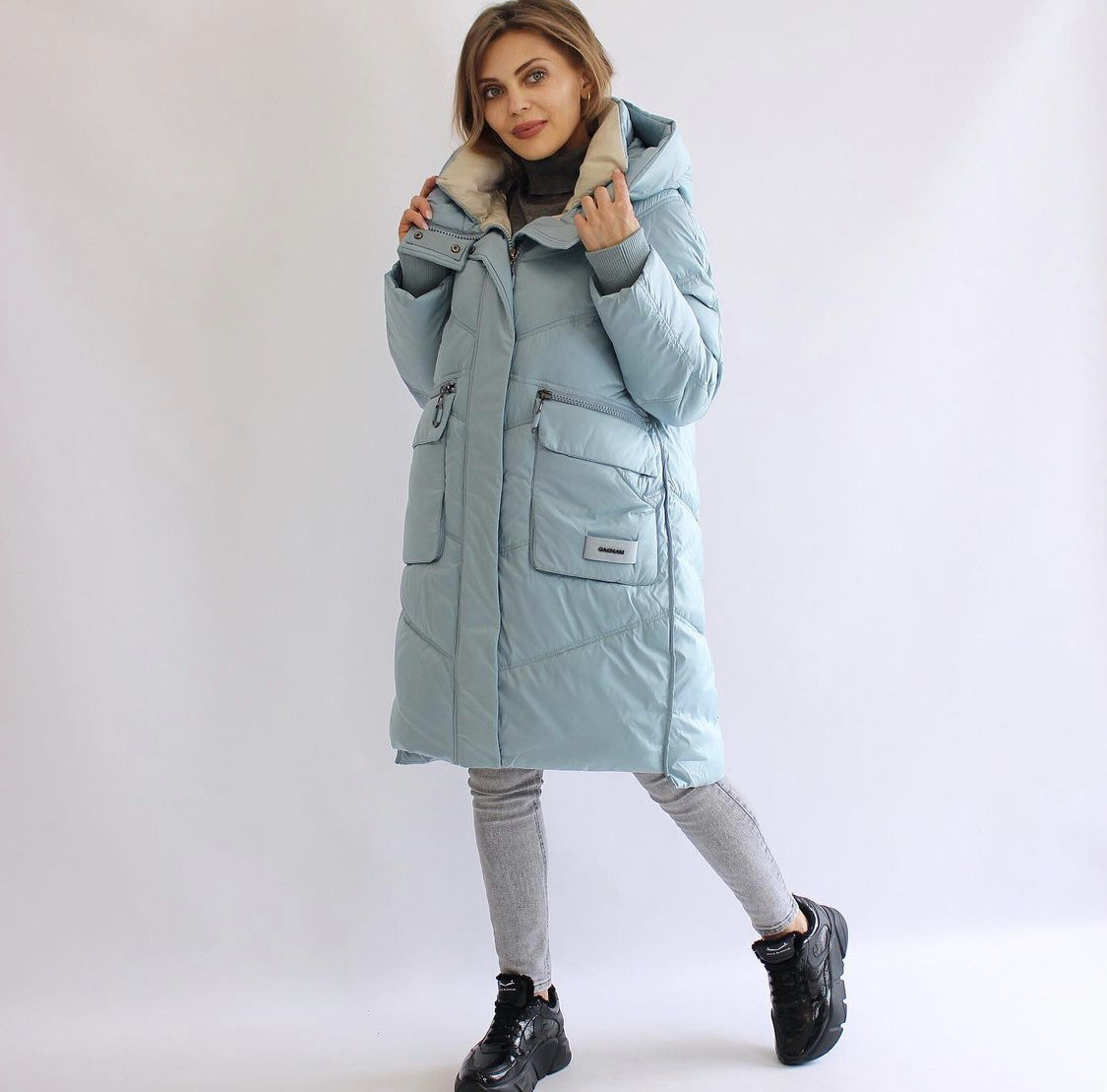 

Пуховик реглан Lora Duvetti Vogue 50 Голубой