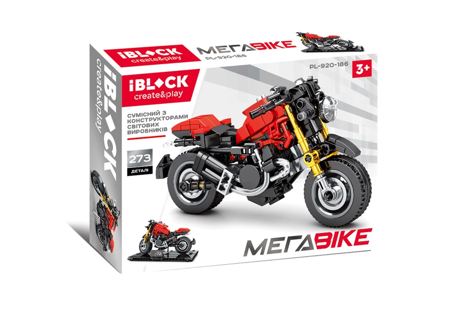 

Конструктор IBLOCK 273дет., МЕГАBIKE, кор 28*21*5,5см PL-920-186