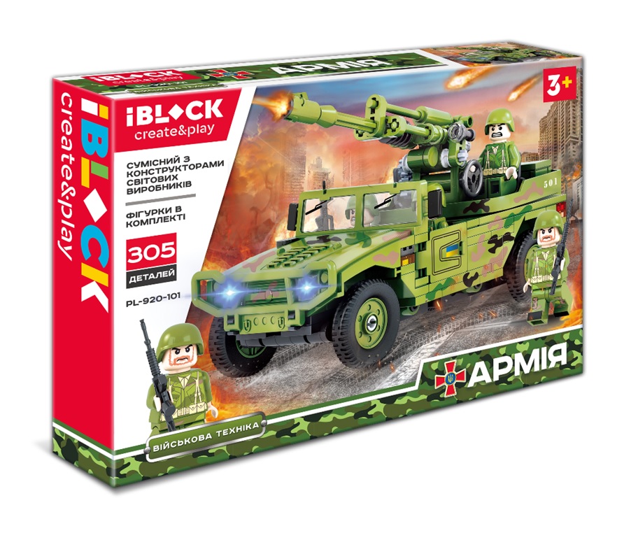 

Конструктор IBLOCK АРМИЯ, 305дет..кор 38*26*6см PL-920-101