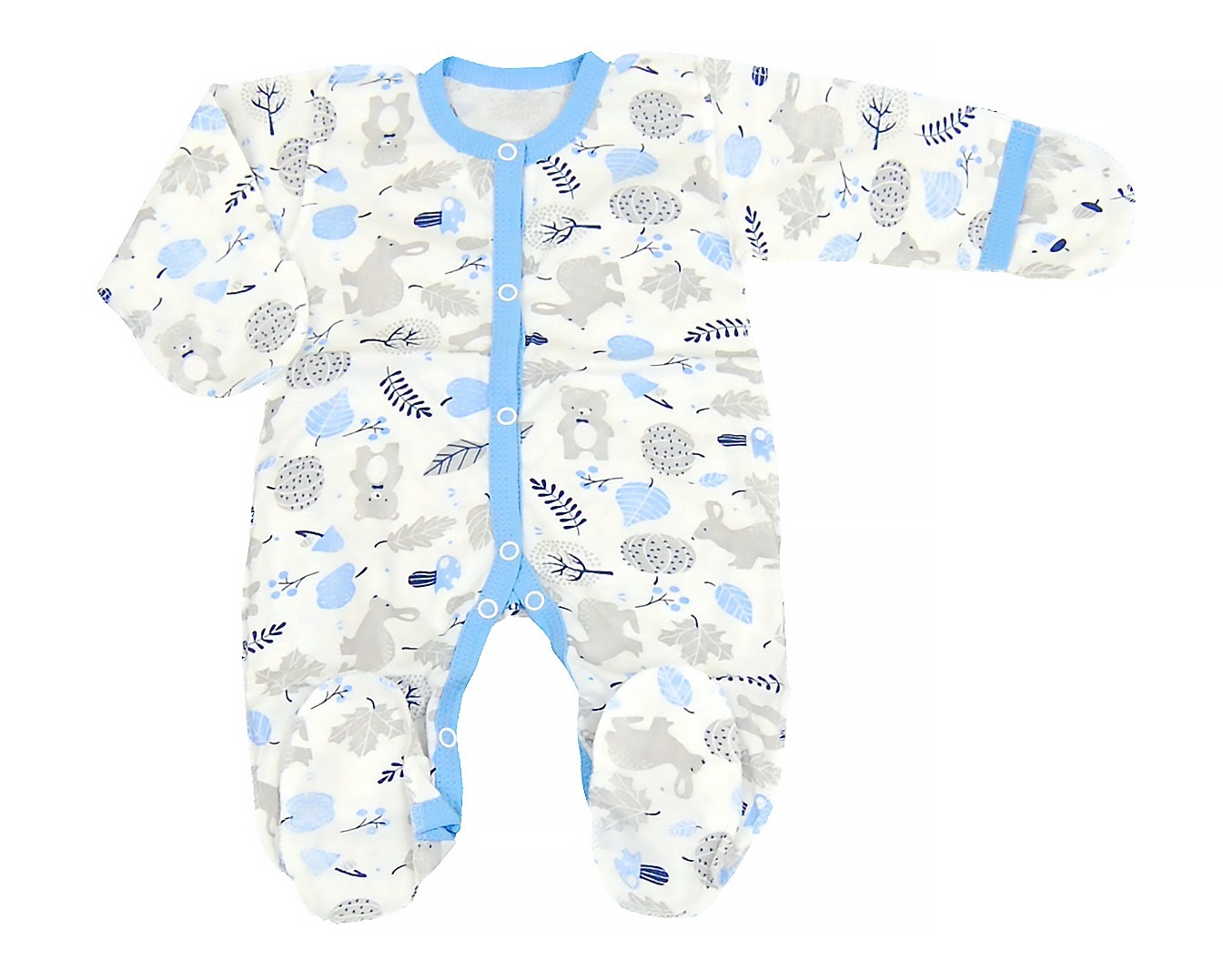 

Человечек со швами наружу кулир 050107 56 см Белый с голубым