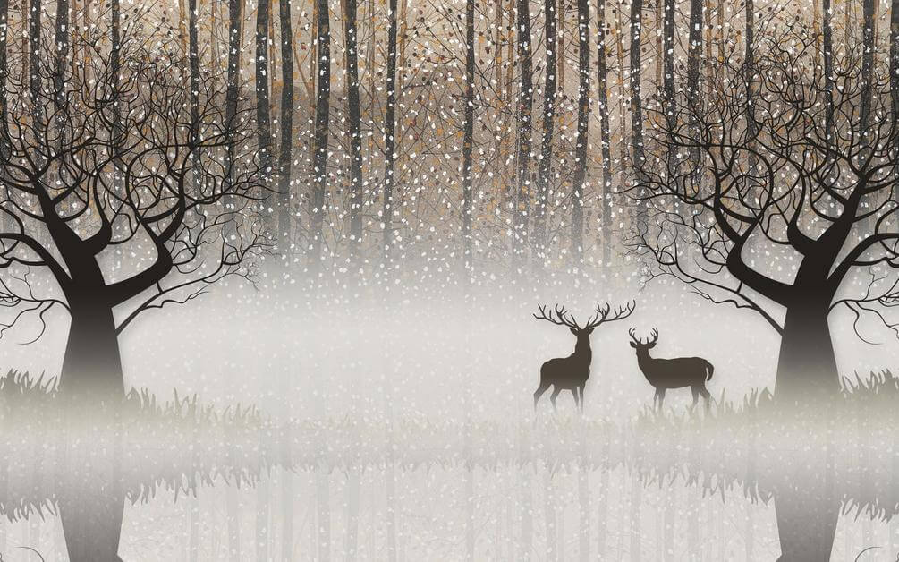

Фотообои Арт-Обои Заснеженный лес №37012 Жаккард