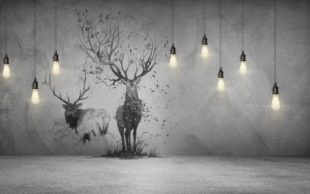 

Фотообои Арт-Обои Два оленя №39436 Декоративная штукатурка