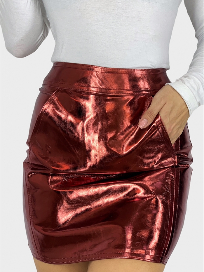 

Юбка из искусственной кожи New Trend Women PF-101585  Медная, Юбка из искусственной кожи New Trend Women PF-101585 M Медная