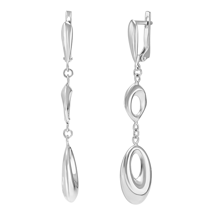 

Серебряные серьги- подвески Оливия 000049044