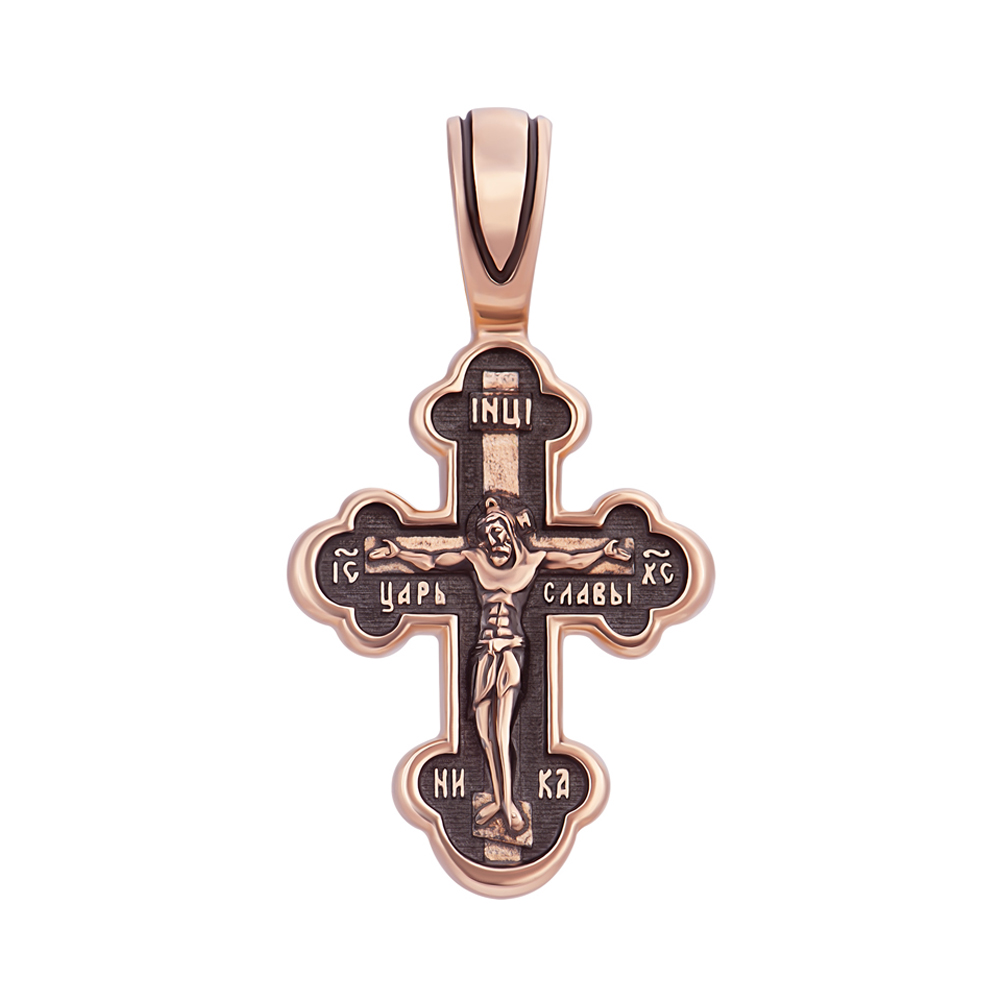 

Золотой крестик в комбинированном цвете 000139917