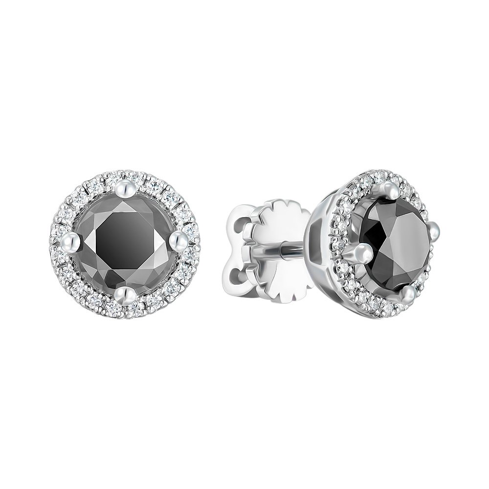 

Серьги из белого золота с бриллиантами 000151281