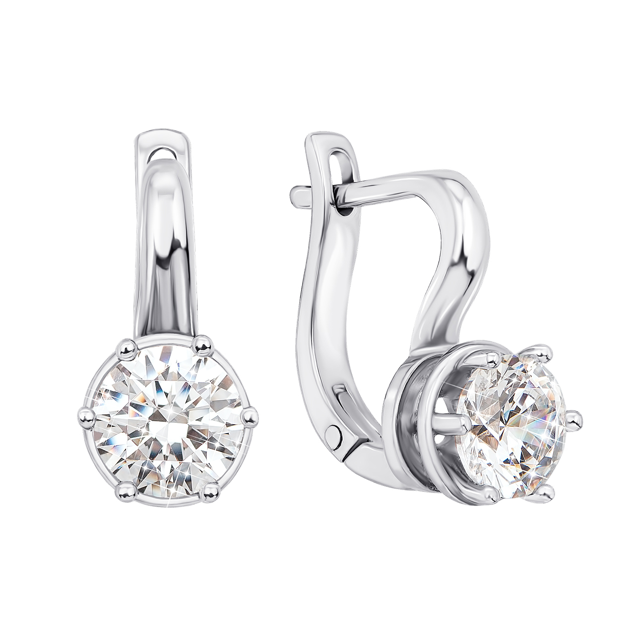 

Серьги из белого золота с фианитами 000130453