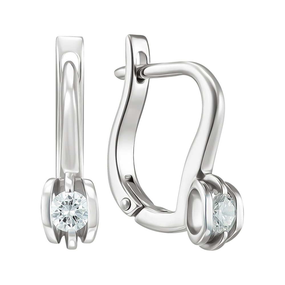 

Серьги из белого золота с бриллиантами 000150106