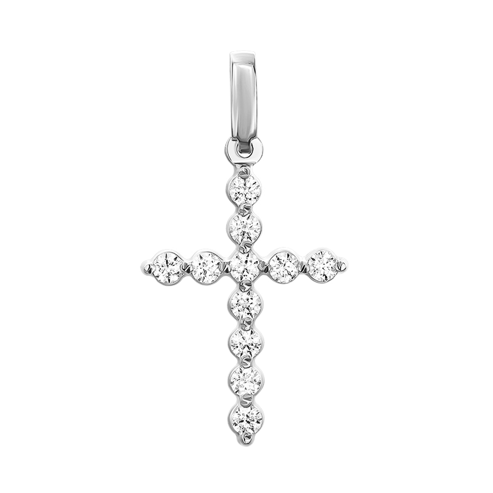 

Декоративный крестик из белого золота с фианитами S Zirconia 000053333