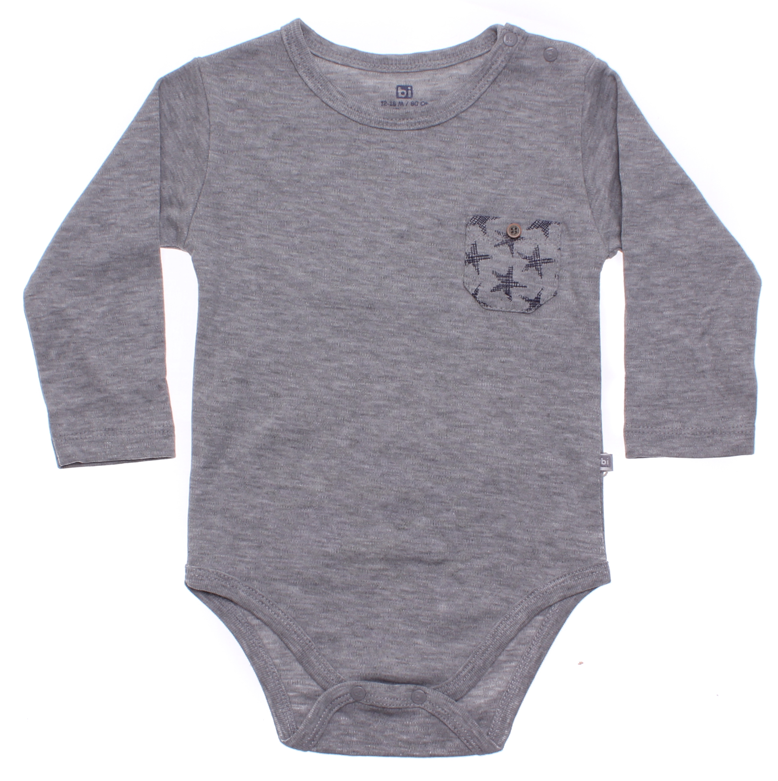 

Боди-Футболка с длинным рукавом Bibaby Серый 92 см 56650 (483722)