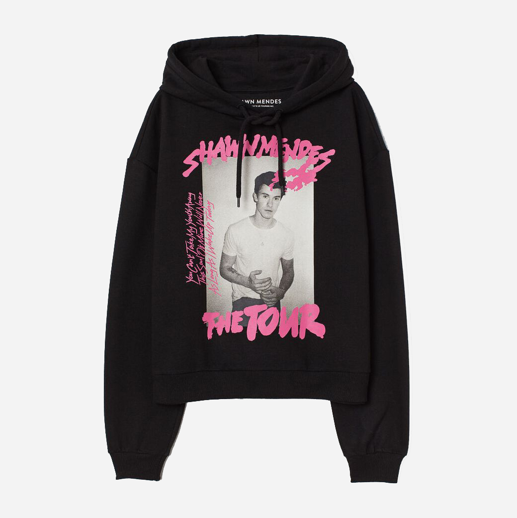 

Худи H&M 060816682  Черное с розовым, Худи H&M 060816682 S Черное с розовым