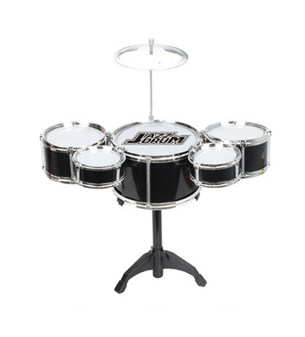 

Детская барабанная установка Drum Set Jazz Music, Музыкальный ударный инструмент портативные мини-барабаны с палочками + тарелка для начинающих, 54х55х36 см