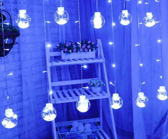 

Новогодняя Гирлянда Штора 200LED 10 шариков Garland RD-9016 Белый (М-13871)