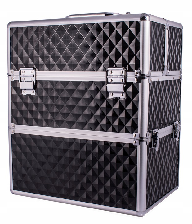 

Чемодан-кейс для косметики SUNONE XL Черный высотой 42 см с 2 замками + ключ