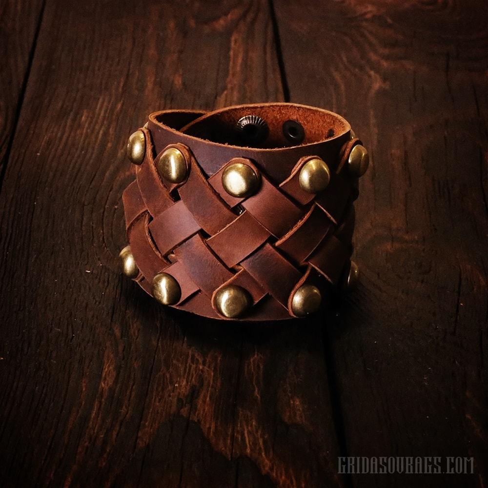 

Браслет из натуральной кожи Xena коричневый