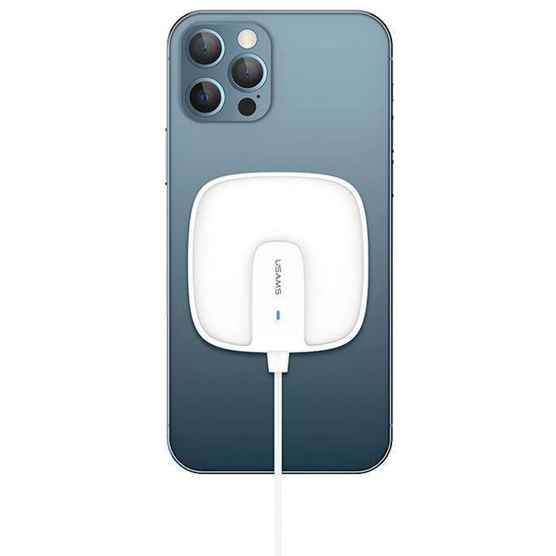 

БЗУ Usams US-CD153 Ultra-thin Magnetic With Cableдля Зарядные устройства Белый
