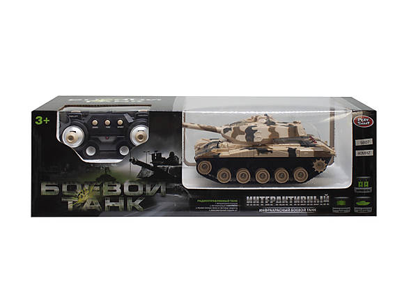 

Танк на радиоуправлении «Боевой танк» бежевый PLAY SMART (9807)