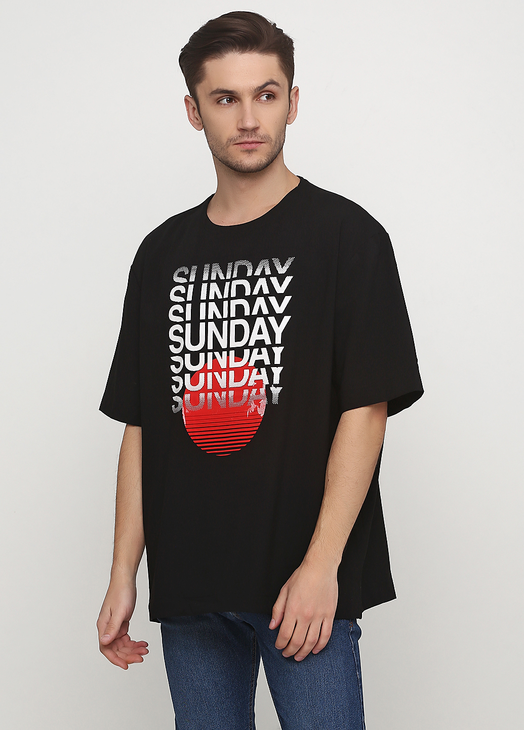 

Футболка H&M  Черный 0656709_sunday_04, Футболка H&M S Черный 0656709_sunday_04