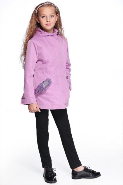 

Парка демисезон с пайетками Lukas Kids 134 сиреневый(8325)