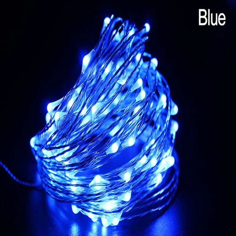 

Светодиодная гирлянда нить Роса 20м. 200LED, Синий