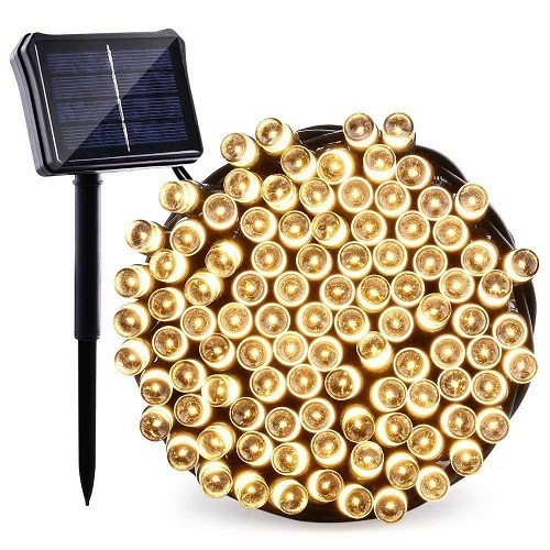 

Светодиодная уличная водонепроницаемая гирлянда на солнечной батарее 100LED Теплый белый (Xmas)