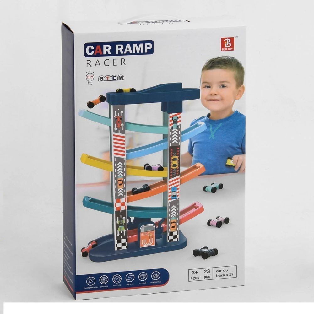 

Скоростной спуск Stem "Car Ramp Racer" автотрек с 6 машинками для малышей на 8 этажей 6607