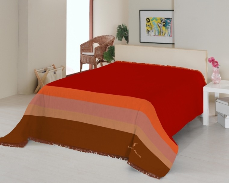 

Плед хлопок/акрил Le Vele Royal Stripes Terracotta 160x220 0601.SES.00.00.000.01.003