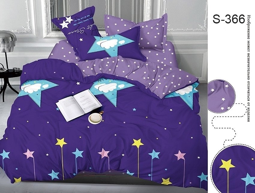 

Постельное белье с компаньоном из сатина TAG S366 Евро макси