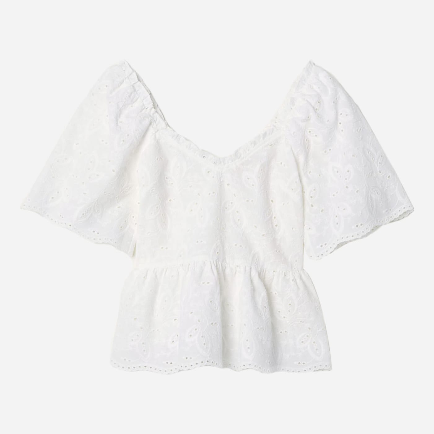 

Блузка H&M 1011-639190  Белая, Блузка H&M 1011-639190 44 Белая