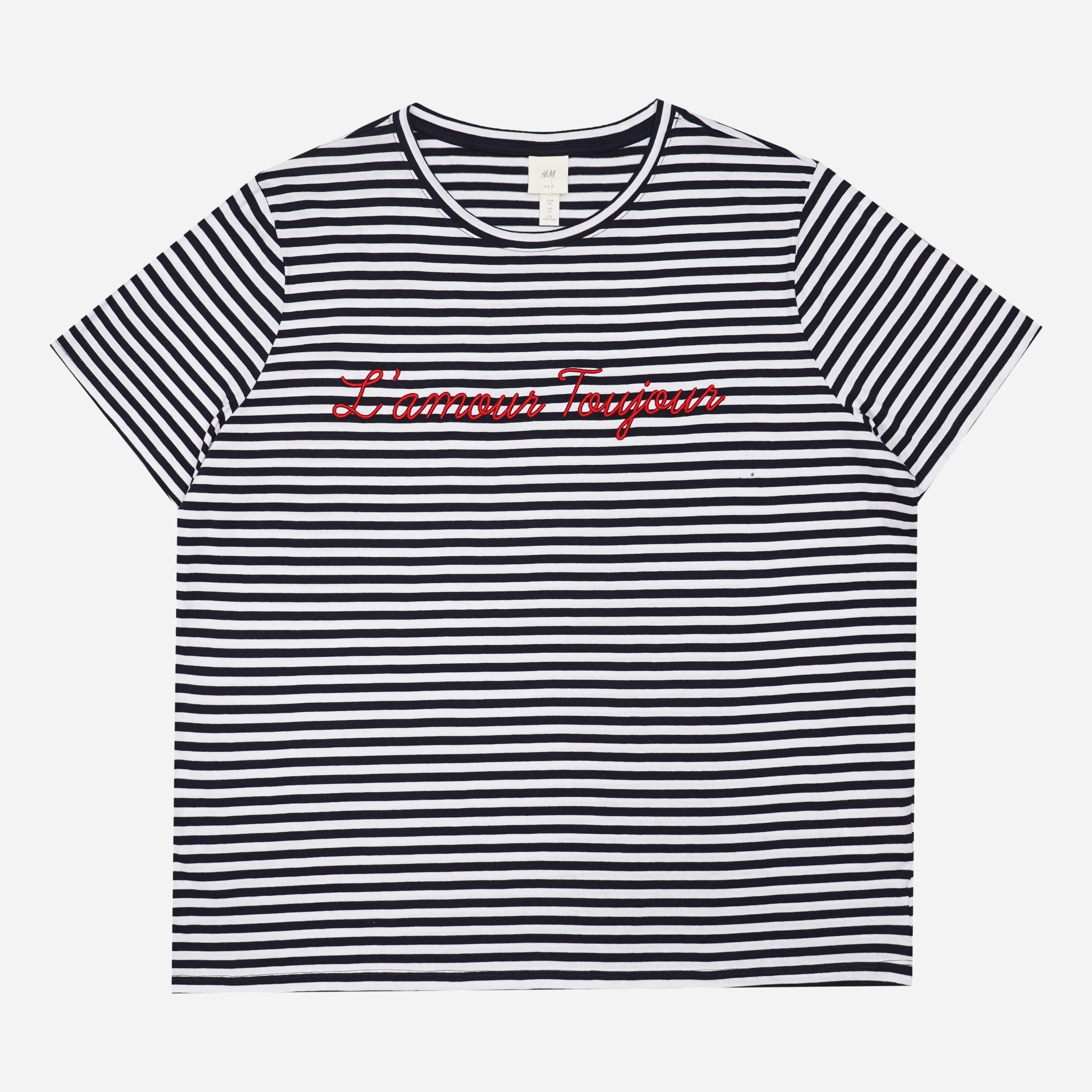 

Футболка H&M 907-8055101  Белая с синим, Футболка H&M 907-8055101 S Белая с синим