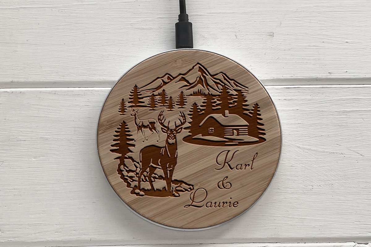 

Быстрая беспроводная деревянная зарядка SkinWood White Fast Charge home