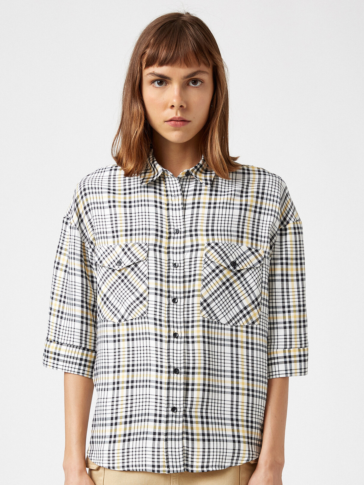 

Рубашка Koton 9YAL68144IW-01T  Black Check, Рубашка Koton 9YAL68144IW-01T 36 Black Check