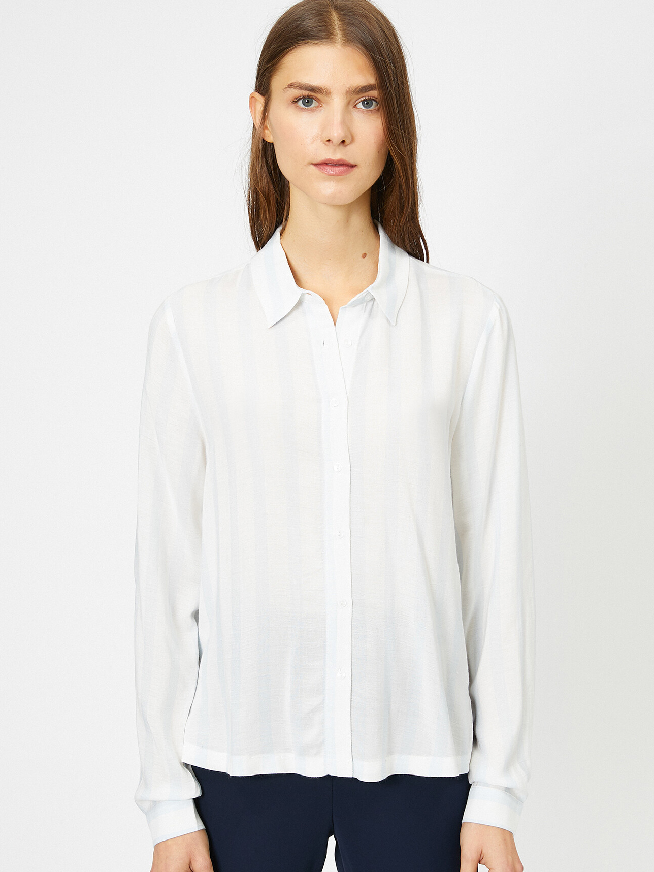 

Рубашка Koton 0KAK68473CW-43V 34 Blue Stripe