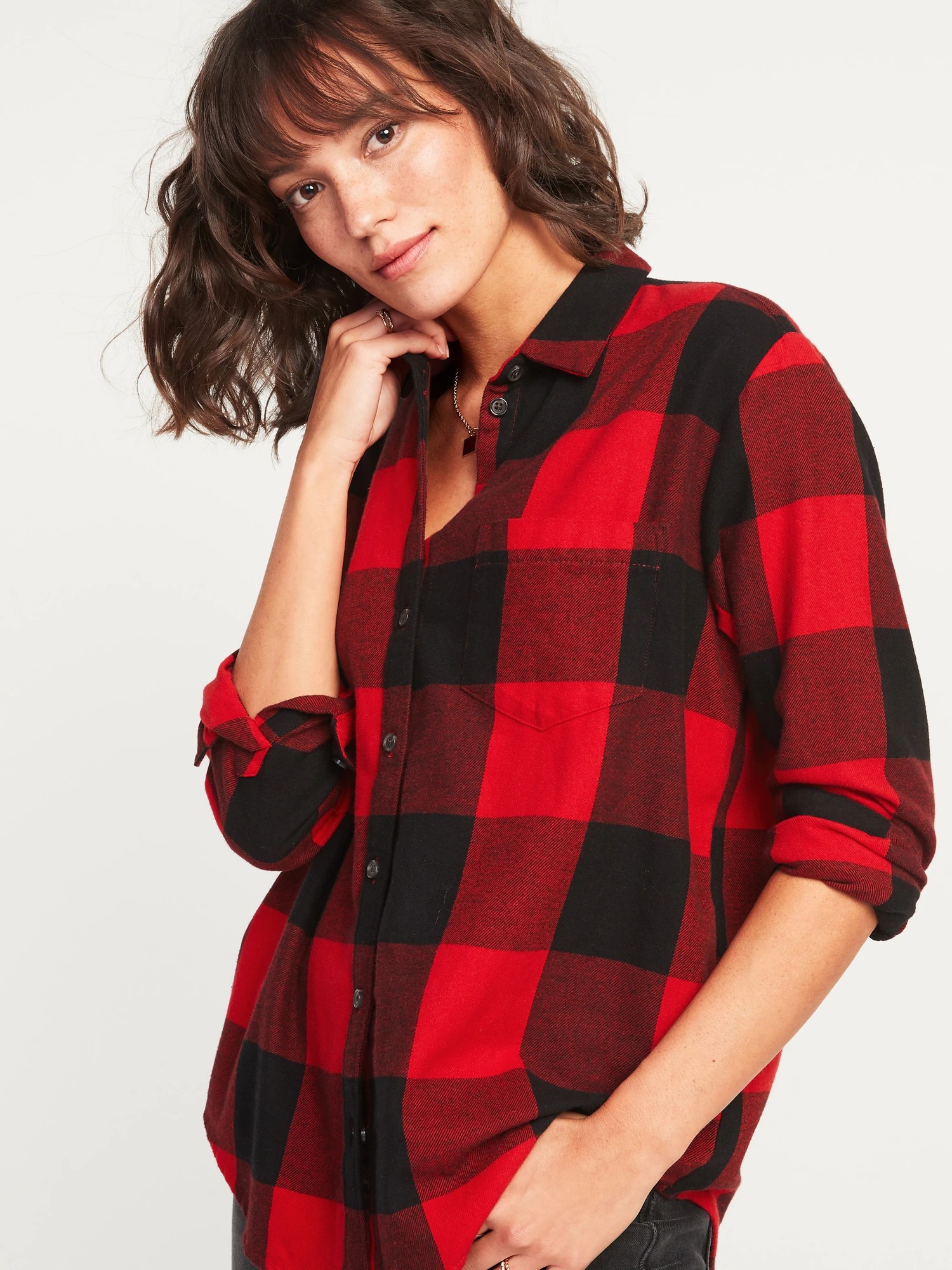 

Рубашка Old Navy 315640126 XXL Красная с черным