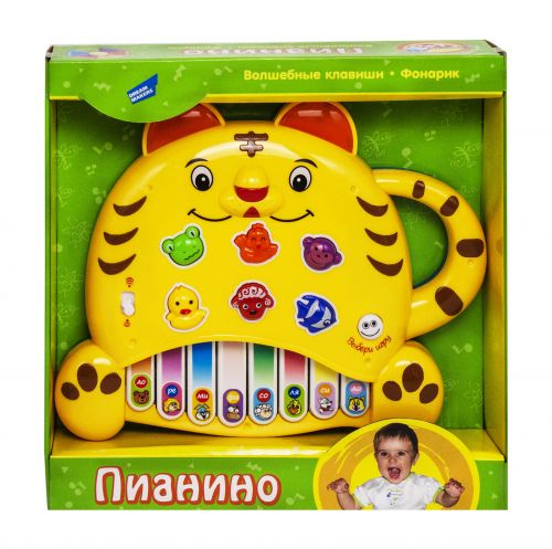 

Электронная развивающая игрушка Пианино.Тигренок желтый 8806-6 (15-145891)