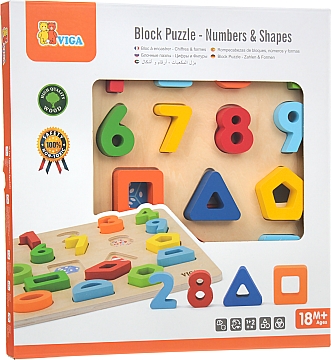 

Набор для обучения "Цифры и формы" - Viga Toys (20-790344)