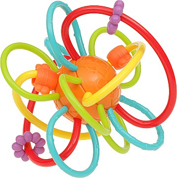 

Погремушка-прорезыватель "Кольца", оранжевая - Hola Toys (20-736226)