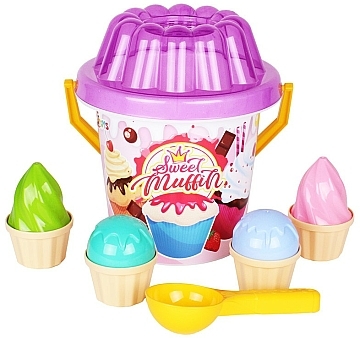 

Набор для игры с песком "Sweet Muffin", розовое ведерко - ТехноК (20-1015370)