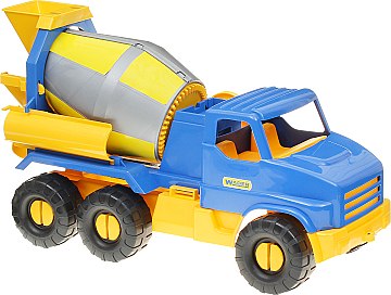 

Игрушечный автомобиль "City Truck", 39395, бетономешкалка, желто-синяя - Wader (20-589077)