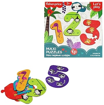 

Пазлы "Макс пазлы. Мои первые цифры" (рус) - Fisher-Price (20-1029606)