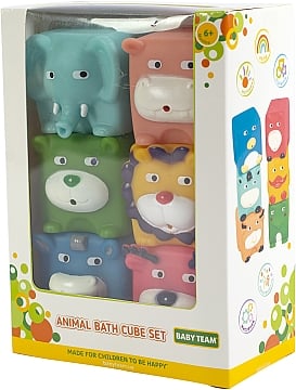 

Набор игрушек для ванны "Зверята-кубики", набор со слоником - Baby Team (20-1020051)