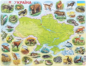 

Пазл "Карта Украины с животными" - Larsen (20-103826)