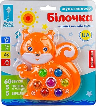 

Развивающая музыкальная игрушка "Белочка" - Країна Іграшок (20-837904)