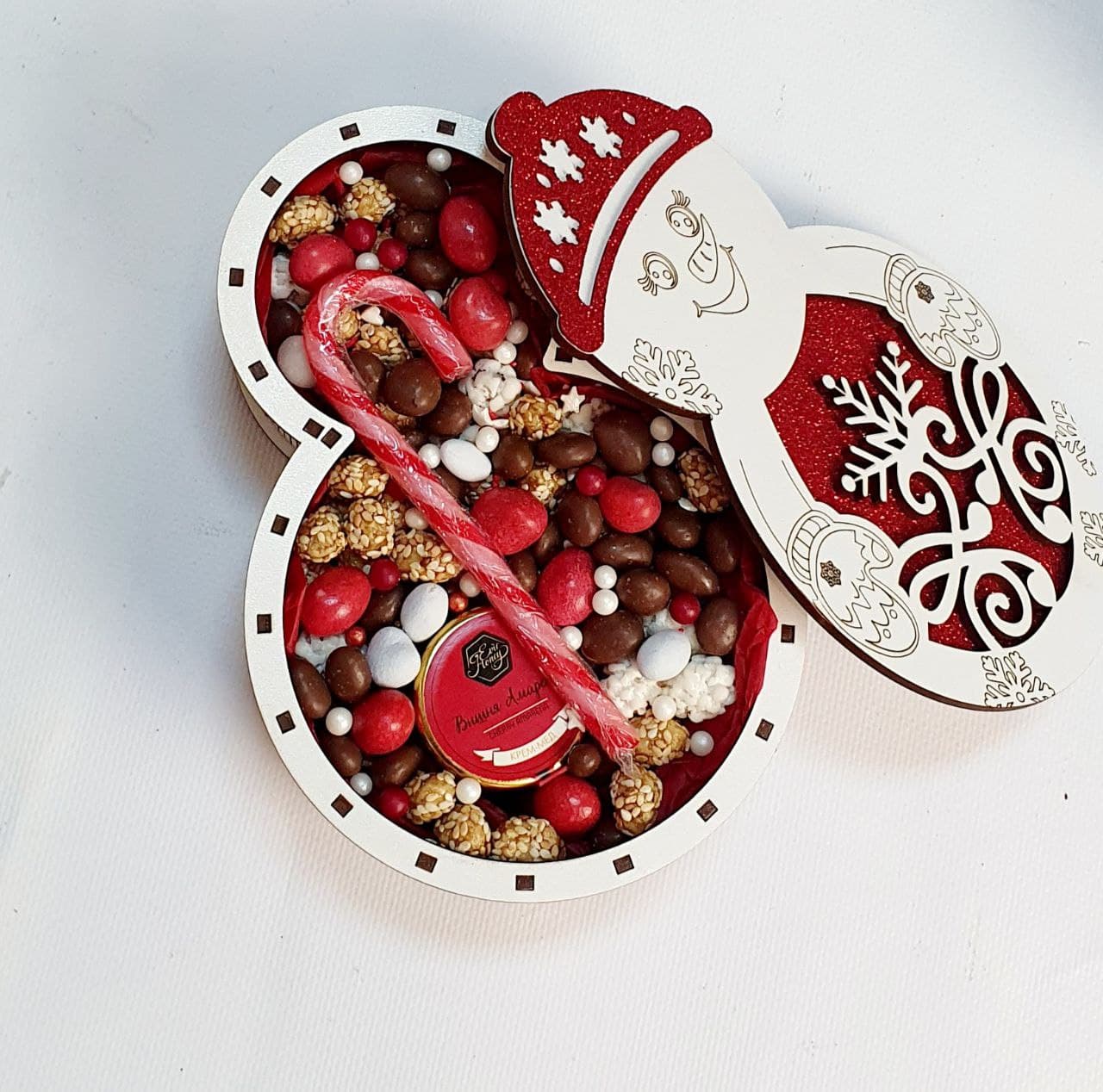 

Новогодний набор "Снеговик" красный