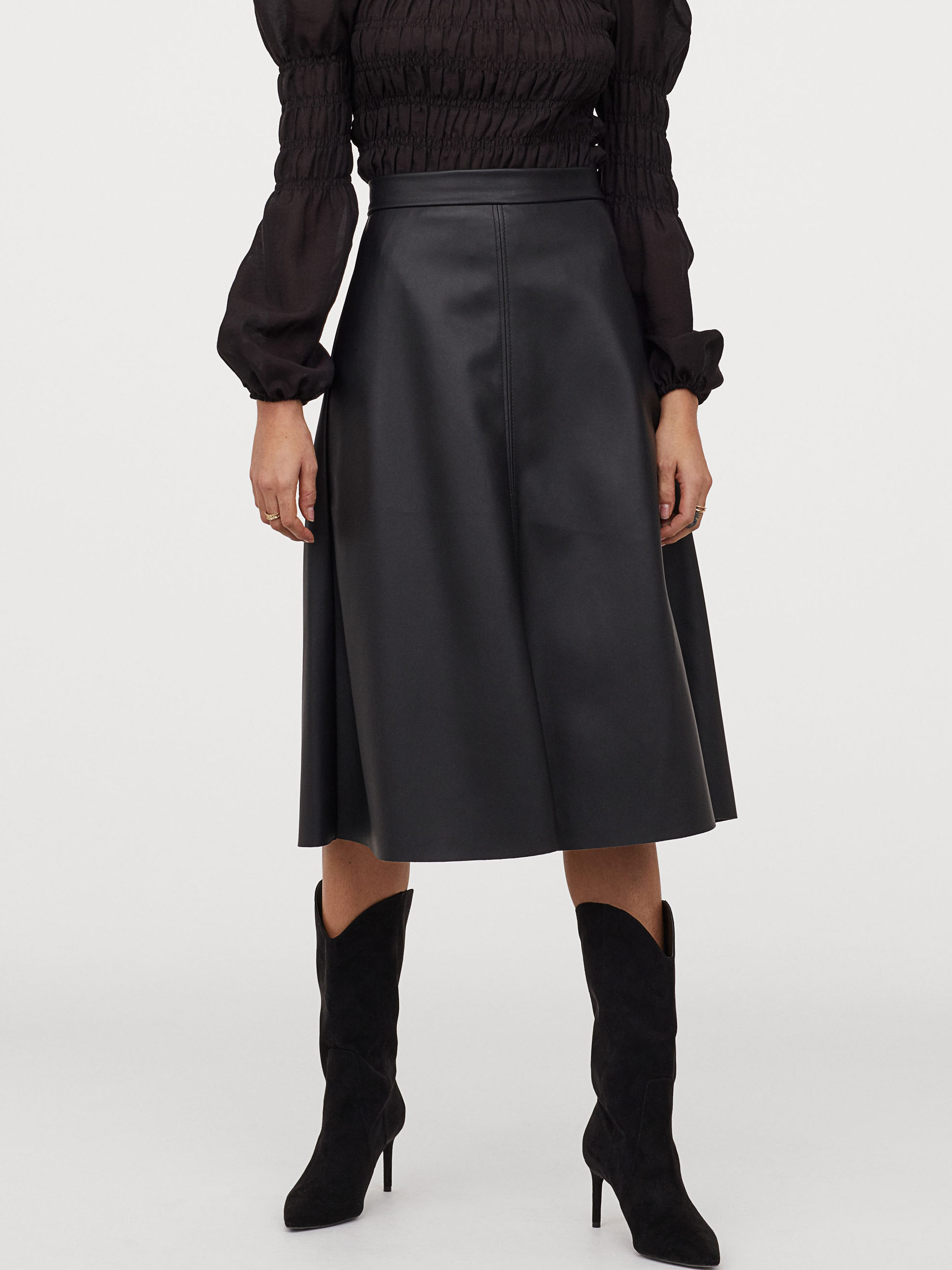 

Юбка из искусственной кожи H&M 0856232-1 36 Черная (СА2000001877340)