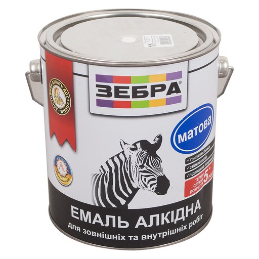 

Эмаль алкидная ЗЕБРА ПФ-116 белая 2.8 кг (10415566)