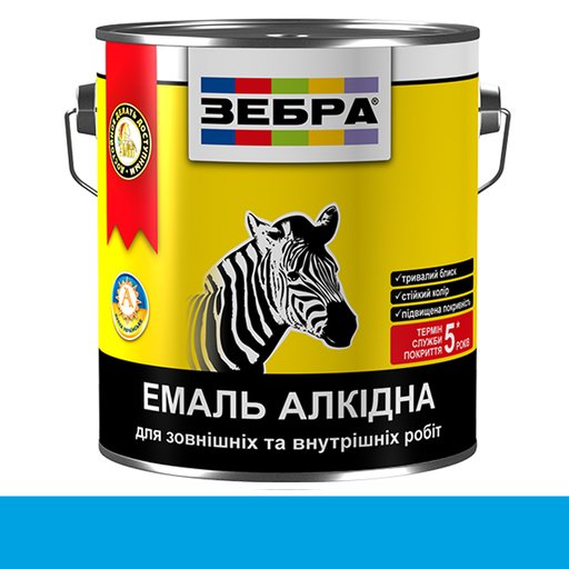 

Эмаль алкидная ЗЕБРА ПФ-116 ярко-голубая 2.8 кг (11008781)