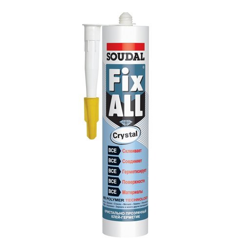 

Клей-герметик Soudal Fix All Crystal 290 мл (10505390)