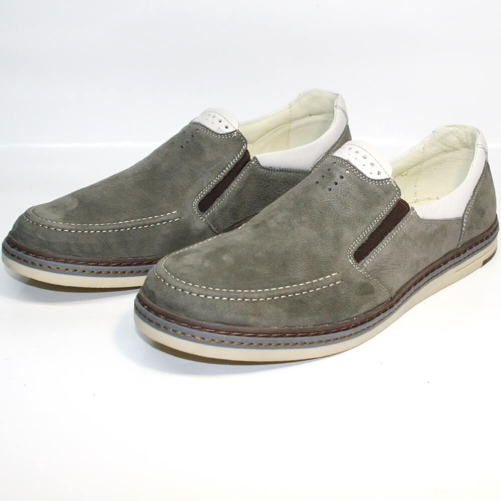 

Мужские мокасины Ікос Gray-34-78-109 41 серые 3394-3