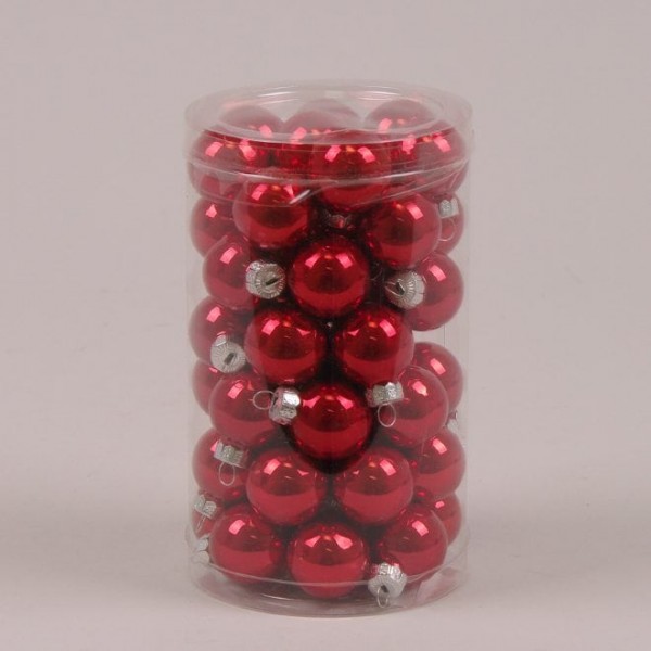 

Шарики стеклянные 2,5 см. красные (48 шт.) Flora 44517 (NAT09367)